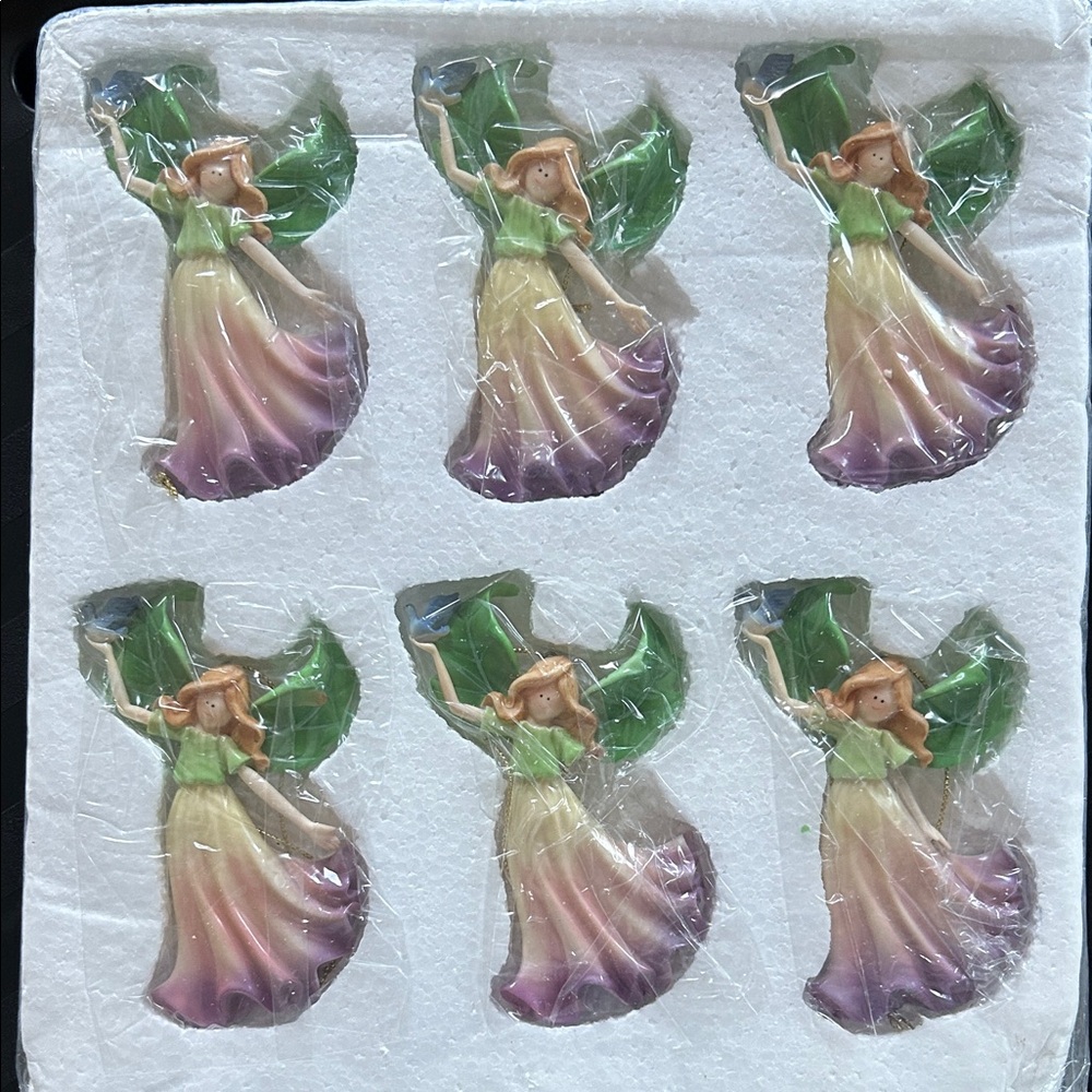 CloudWorks Blossom Set of Angel 6 Figurines Ornaments No Box Original Packaging